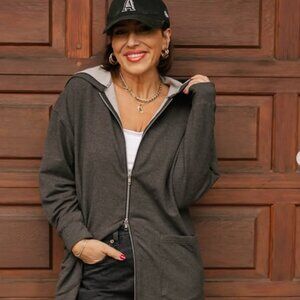 Smash + Tess Avery Hoodie Gray Size Medium